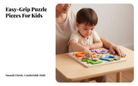 Child-Centered Inspired 3D Wooden Game Board Easy to Grasp Creature Learning Game Cognitive Development for Toddlers, Preschoolers