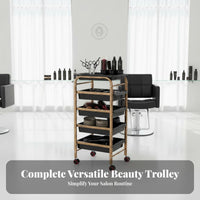 Hairdressing Trolley Multifunctional Salon Rolling Cart Hair Stylist Tool Trolley Detachable Drawers Multi-Drawer Hair Stylist