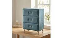 Jewelry Storage Cabinet 3-Drawer Jewelry Box with Drawers Compact Dresser with Drawers for Women, Girls, Vanity, Bedside Table