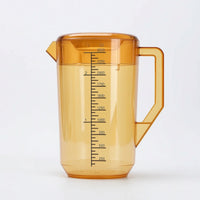 Plastic Measuring Pitcher with Lid Transparent Pitcher with Scale Reusable Water Jug with Lid Thickened for Baristas, Kitchens, Bubble Tea Shops, Drink Prep Counters