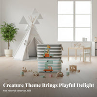 creature Toy container Large Capacity Foldable Rectangular Container foldable Design adaptable for children, infants