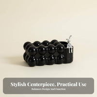 Elegant Design Fluted Storage container Space Saving Brush Holder Sturdy and hard-wearing Desktop Organizer Multi-Functional for Makeup Users, Home Decor lovers, Office Workers, Vanity Table, Bathroom Counter, Desk, School