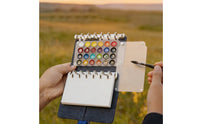 Cotton Watercolor Journal Refillable Watercolor Notebook Travel-Friendly Sketchbook with Circular Binding Binding Compact for Artists, Journaling Enthusiasts, Plein Air Painting