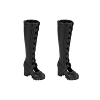 Cutout High Heel Boots 1/6 Scale Long Boots PU Leather for Collection