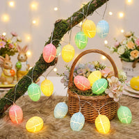 Easter Egg Illuminated Strand Festive Design Easter String Light Multi Color LED Egg Fairy Lights for Families, Party Hosts, Indoor, Bedroom