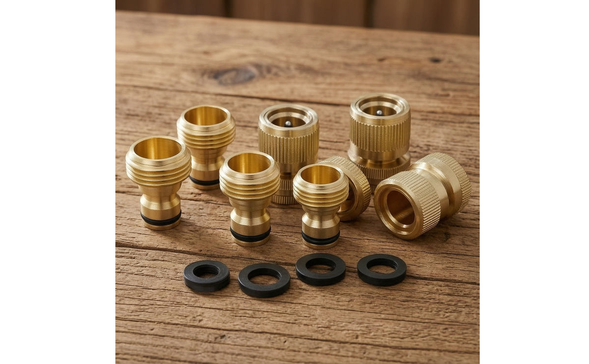 4 Pair Garden Hose Quick Connector Garden Hose Quick Connect Knurled for Lawn, Patio