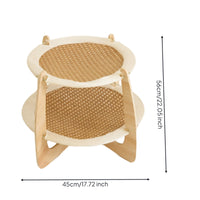 Year-Round Double Layer Feline Sling Stable Elevated Feline Sling Bed Space-Saving for Indoor
