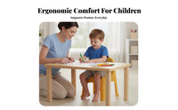 Rounded Corners Small Backrest Stool Easy to Clean child's Chair Lightweight young child Seat Stable Design for young children, Preschoolers, Parents, Kindergarten, Preschool, Daycare, play area