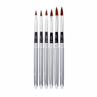 6 Pieces Multiple Sizes Included Nail Art Brush Set Detachable Design Gel Nail Brush Set Professional Quality for Home Use, Beauty School