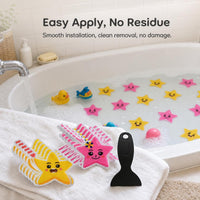 PEVA Cartoon Star Elephant Anti-Slip Bathtub Stickers for Bathroom Safety