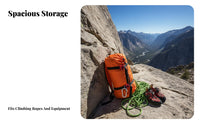 Mountaineering Rope Storage Bag Adjustable Shoulder Straps Rock Climbing Gear Pouch Large Capacity Climbing Gear Backpack for Climbers