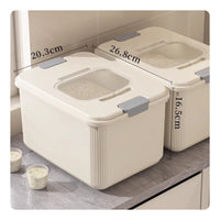 Moisture-Proof Rice Storage Container Multi-Use Sealed Rice Bin Clear View for Kitchen