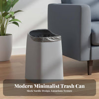 Lidless Garbage Can Large Capacity Minimalist Trash Can Double Tier Trash Bin Easy to Clean Minimalist Office Wastebasket