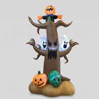 Lighted Inflatable Spooky Tree with Ghosts Bright Halloween Inflatable Tree Giant Garden Decoration Sturdy for Yard