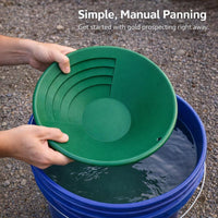 Gold Washing Pan for Sand Gravel, Lightweight Panning Kit for Outdoor, Manual Sieveing Use, Gold Prospecting Pan, Sand Washing Tool
