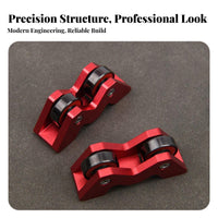 2 Pieces Double-Wheel-Wheel Design Pool Cue Straightness Checker Long-Lasting Metal Construction Billiard Cue Straightness Checker Silent