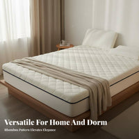 Soft and Comfortable Lambswool Mattress Pad Thickened Fleece Thermal Mattress Topper Heat-Trapping Winter Warm Bedding Pad Double-Layer for Students, Cold Sleepers, Seniors, Dorm Room, Bedroom, Napping