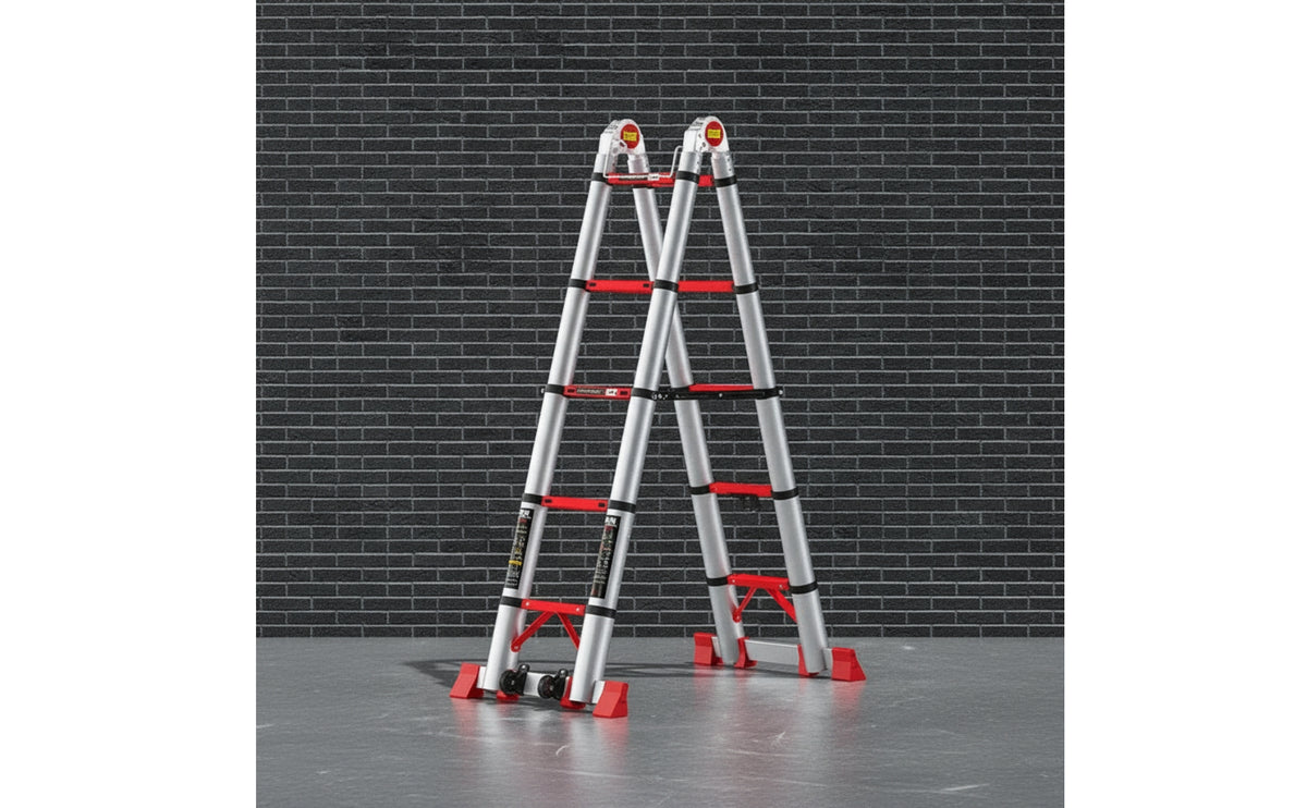 Telescopic Ladder Foldable Folding Ladder Heavy-Duty for Home Improvers, Homeowners, Home Maintenance, Worksite, Warehouse