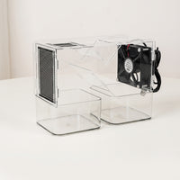 Bird Grain Husk Blower Machine USB Powered Bird Seed Cleaner with Blower Fan Seed Separator with Collection Bins Acrylic
