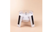 Solar Powered Display Stand 360 Degree Rotating Turntable with Clear Plate Rotating Display Stand Motorized Compact for Jewelers