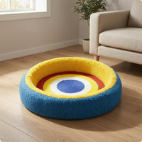 Woven Round Pet Scratcher Bed Soft Material Round Pet Scratch Board Layered Design Handwoven