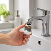 Faucet Water Filter for Kitchen and Bathroom, Portable Countertop Purifier for Home and Dorm