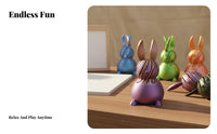 Twisting Rabbit Figure 3-Dimensional Printed Fidget Toy Push-and-Twist Action Relievesktop Relievecorative Piece for Office Workers, Sturelievents