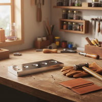 Snap Rivet Setter Base Multi-Use Mirror Finish Setting Base Craft Equipment for Leatherworkers