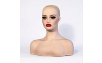 Mannequin Head with Shoulders Realistic Female Mannequin Head Makeup