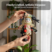Italian Love Doll Souvenir Gift Movable Joint Clown Doll Symbolic Meaning Classic China Clown for Collectors, Desk Ornament, Living Room, Bedroom