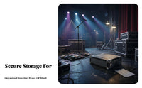 Audio Equipment Audio Transport Enclosure Heavy Duty Aluminum Secure Twist for Sound Technicians, DJs, Traveling, Stage