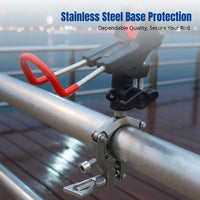 Stainless Steel Boat Rod Holder Multi-Angle Adjustment Boat Rod Holder Mirror Polished Finish Adjustable Fishing Pole Bracket