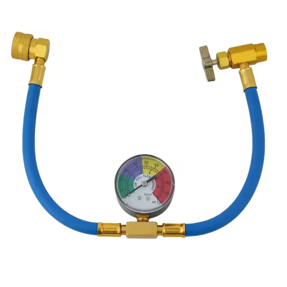 Air Conditioning Charging Hose with Pressure Gauge Flexible for Garage, DIYers