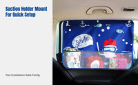 Upgraded Car Window Curtain, Cartoon Design, Summer Heat Insulation, Hanging Install