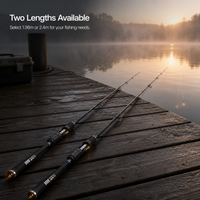 Ultralight Carbon Fiber Spinning Fishing Rod for Long-Distance Casting