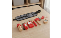 Wooden Firefighter Toy Set Educational Firefighter Role Play Set Realistic Design Kids Fire Save Playset for Preschoolers, Classroom, Costume Party