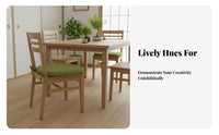 Japanese Design Dining Chair Pad with Ties Extra Thick Kitchen Chair Pad with Ties Removable and Washable Cover for Office Workers