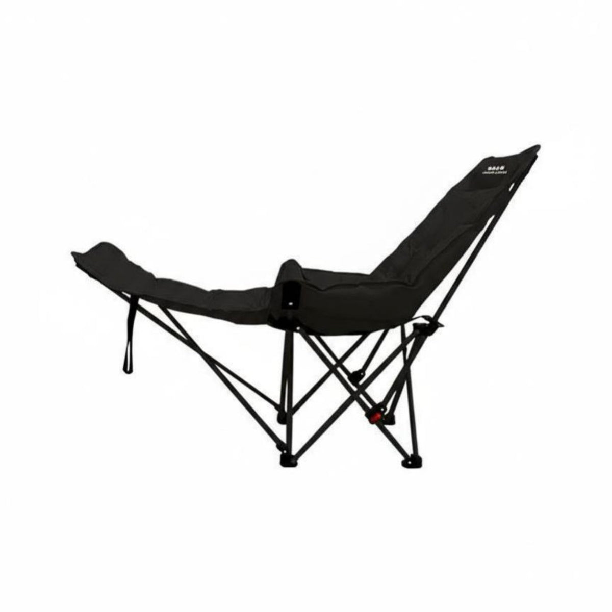 Adjustable Backrest Reclining Moon Chair with Leg Rest Foldable Design Folding Lounger with Footrest No Assembly Required Camping Recliner Lightweight for Beachand Goers, Spectators, Restping, Backyard, Picnic, Fishing