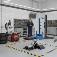 Heavy Duty Tire Lifting Cart with Scissor Lift Compact Pneumatic Tire Lifting Cart for Mechanics