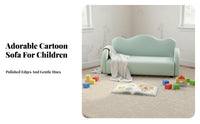 Cute Cartoon Design Plush Character Seat Soft and Comfortable Upholstered Mini Sofa long-lasting Construction children's Furniture Easy to Clean for Toddlers, Preschoolers, Parents, storytime corner, Playroom, Nursery, Relaxing