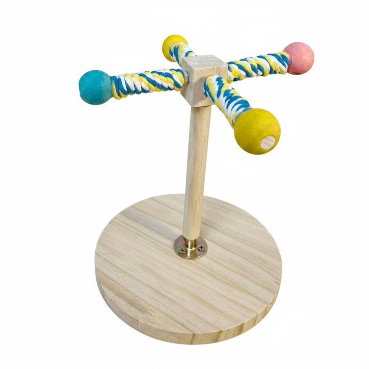 Promotes Beak Grinding Rotating Rotating Fan Perch Perch Mental Stimulation Rotating Parrot Stand Boredom Relief for Parrots, Cockatiels