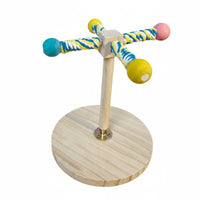 Promotes Beak Grinding Rotating Rotating Fan Perch Perch Mental Stimulation Rotating Parrot Stand Boredom Relief for Parrots, Cockatiels