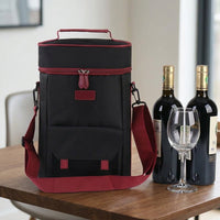 Gift Bag for Wine with Shoulder Strap, Oxford Cloth Ice Bag and Bottle Carrier, 15L Backpack for Bag Travel, Comfortable Style 750ml Bottle Bag