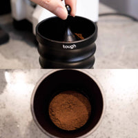 Keeps Countertop Clean 58mm Espresso Dosing Cup Minimizes Channeling Portafilter Powder Receiver Reduces Static Coffee Grounds Dosing Funnel Ergonomic Design for Home Baristas, Cafe