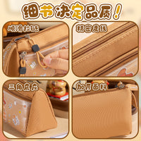 Double-layer Capi Pencil Case, New 2026 Large Capacity Student Pencil Bag