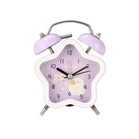 Silent Movement Star-Shaped Alarm Clock Metal Frame Home Decor Pastel Colors for Students, Heavy Sleepers