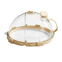 Vented Microwave Cover with Steam Vents Clear Dome Microwave Cover with Handle Easy to Clean Secure Grip for Students
