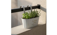 5 Pieces Weathered Finish Oval Hanging Planter Retro Metal Hanging Planter