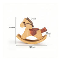 Wooden Rocking Horse DIY Assembly Rocking Horse Desktop Toy for Hobbyists, Makers, Home Decor