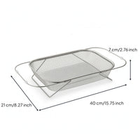 Over-Sink Strainer Basket Rust-Resistant Sink Draining Basket Large